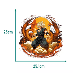 Camiseta con estampado de transferencia térmica de Dragon Ball Super Saiyan Blue, diseño de dibujos animados para decoración de ropa - Product Image 3