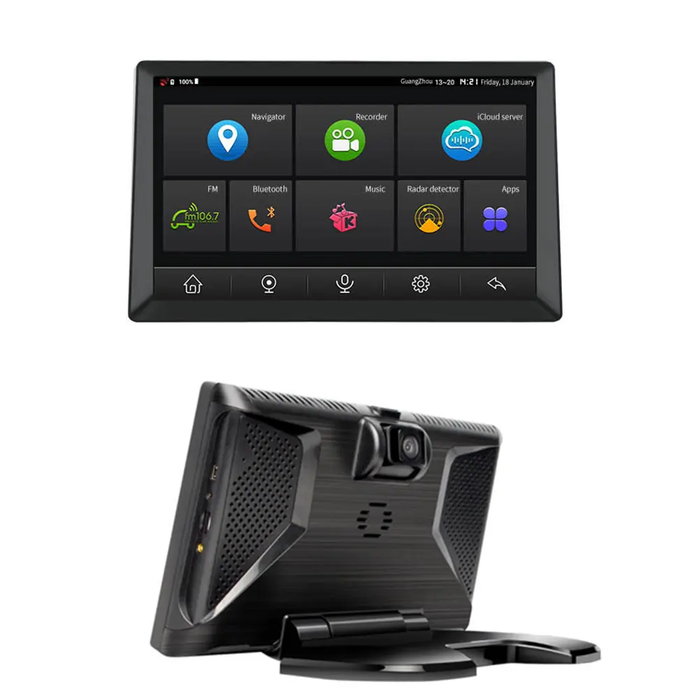 Amazon Heet Verkoop 4G Navigatie Auto Gps Touch Screen Gratis Kaart Spiegel Auto Dvr Android Rijden Recorder Met Radar detector