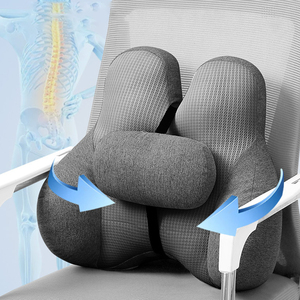 Cojín Lumbar Ajustable SUREWALHOME, Cojín Ergonómico para la Espalda para Oficina, Silla <span class=keywords><strong>de</strong></span> <span class=keywords><strong>Auto</strong></span>, Cojín Transpirable para Respaldo - Product Image 4