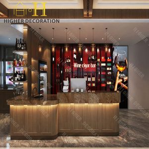 Hochwertiger, Maßgefertigter Humidor-Schrank für Zigarren, Wandmontiert, im Design einer Zigarrenlounge mit Wein-Vitrine aus Holz - Product Image 6