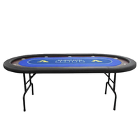 Table de poker pliante ovale YH, fournitures de jeu de cartes pliables, table de poker Texas Hold'em à vendre