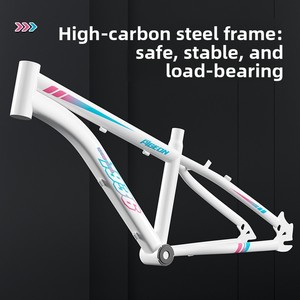 Bicicletta da <span class=keywords><strong>Montagna</strong></span> con Forcella Ammortizzata e Telaio in Acciaio ad Alto Tenore di Carbonio, Freni a Doppio Disco <span class=keywords><strong>per</strong></span> <span class=keywords><strong>Bambini</strong></span> 6-18 Anni (18-24 Pollici) - Product Image 4