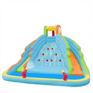 Toboggan gonflable avec mur d'escalade et tunnel pour aire de jeux extérieure pour enfants - Product Image 4