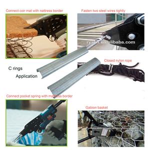 Anneau en <span class=keywords><strong>C</strong></span> en acier galvanisé de calibre 13, 23.9mm, 10000 pièces pour l'installation de clôtures et la construction de cages pour animaux de compagnie - Product Image 6