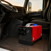 Chauffage d'air diesel FOYIN C33-5KW, chauffage de stationnement tout-en-un portable à 4 sorties pour camion, camping-car, fourgonnette, télécommande LCD, garantie 1 an