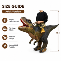 Costume gonflable de dinosaure en gros – Idéal pour défilés d'Halloween, confortable et réutilisable