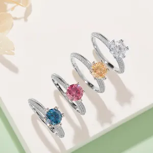 Bán Sỉ Nhẫn Kim Cương Moissanite Mạ Bạc S925 Cho Nữ