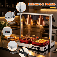 Lampe chauffante pour buffet, idéale pour les beignets, poulet frit, aliments frits, traiteur, charcuterie, pizza – Lampe de maintien au chaud des aliments