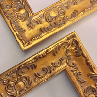 Cadre mural en bois de pin baroque doré, moulure créative faite à la main, style antique, pour peinture à l'huile, vente en gros, nouveauté, pour la maison
