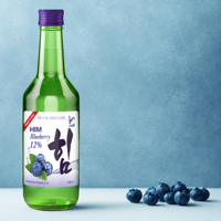Korea Soju Harga wajar minuman keras Blueberry minuman tradisional Korea untuk koktail diproduksi di Vietnam kemasan Premium
