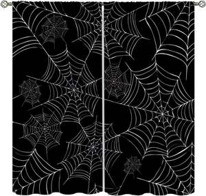<strong>Superhero</strong> Spider Web <strong>Curtains</strong> Blue Red Window Treatments for Kids Boy Bedroom Office Study Spider Window Drapes 2 Panel - Product Image 5