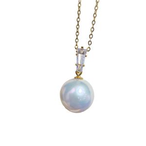 S925 Silver Pendant 10-13mm Beads DIY Simple <b>Jade</b> Necklace Stand Accessory Empty Stand 31035 Product Pearl Pendants Charms - Product Image 5