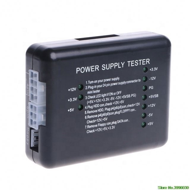 PC 20 24 Pin PSU ATX SATA HD Power Supply Tester