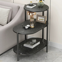 Table de chevet étroite moderne personnalisée pour salon avec porte-revues et étagère de rangement