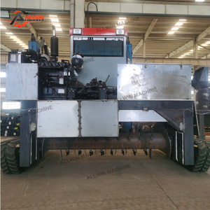 Machinerie d'élevage : Retourneur de compost organique, mélangeur d'<span class=keywords><strong>engrais</strong></span>, machine à compost ALLWIN en acier inoxydable, capacité élevée 3-5t/h - Product Image 6