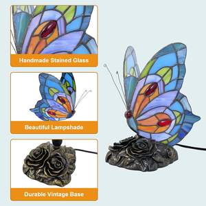<span class=keywords><strong>Tiffany</strong></span> Style vitrail <span class=keywords><strong>lampe</strong></span> de Table Vintage <span class=keywords><strong>lampe</strong></span> de Table veilleuse pour la maison chambre décor cadeau belle <span class=keywords><strong>lampe</strong></span> <span class=keywords><strong>papillon</strong></span> - Product Image 5
