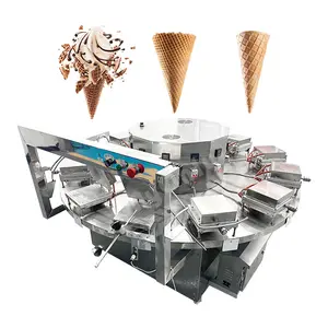 High capacity waffle ice cream incense cones making machine