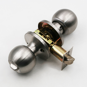 Hotel Main <strong>Door</strong> Lock ANSI Grade3 Privacy Tubular Lever Handle Lockset Ball Round <strong>Knob</strong> Lock Zinc Alloy Latch Cylindrical Lock Set - Product Image 1