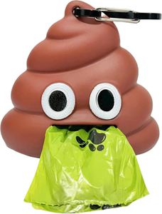 Distributeurs de sacs à déjections pour animaux de compagnie en silicone, distributeurs de sacs à crottes pour chiens d'extérieur avec des motifs amusants - Product Image 6