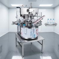 Petite machine de remplissage et de bouchage automatique de table pour eau pure, moteur électrique, capacité de 1000 bouteilles/heure, pour boissons, produits chimiques, plastique
