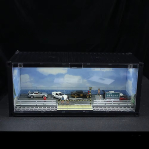 ฉากโรง<span class=keywords><strong>รถ</strong></span>จิ๋วแบบมีไฟ LED ขนาด <span class=keywords><strong>1</strong></span>/<span class=keywords><strong>64</strong></span> สำหรับเก็บสะสมและจัดแสดง<span class=keywords><strong>รถ</strong></span><span class=keywords><strong>โมเดล</strong></span> - Product Image 6