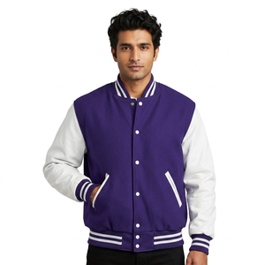 New Arrival <b>Men</b> <b>Varsity</b> <b>Jacket</b> Hight Quality Fleece Custom Baseball Letterman Design <b>Varsity</b> <b>Bomber</b> <b>Jacket</b> <b>Men</b> Breathable - Product Image 1