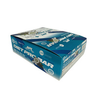 Boîte de présentation en carton blanc pliable pour barres protéinées avec logo personnalisé en gros, emballage pour en-cas énergétiques