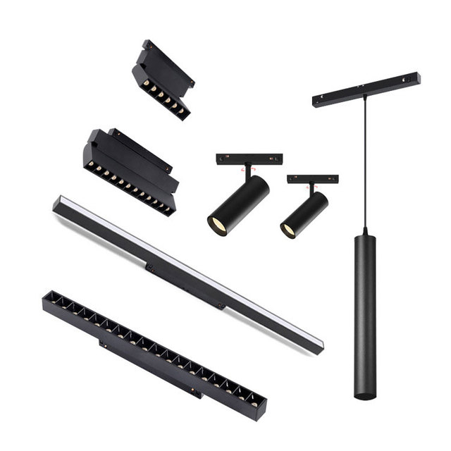 Smart Mini Ultrathin Magnetic Track Light Project Installation Erdu 48v 35mm Led Magnetic Track Lighting System