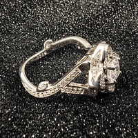 Bijoux fins de luxe Vintage étoile 925 argent 4 trèfle à quatre feuilles VVS Moissanite bague en grappe pour les femmes fiançailles