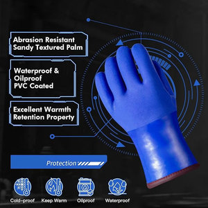 Guantes Impermeables Aislantes de PVC para Congelador, Forrados de Cachemira, Resistentes al Frío Invernal, Antideslizantes, de Seguridad para Trabajo, para Hombres y Mujeres - Product Image 4