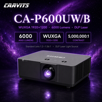 Projecteur laser de scène CAAVITS 6000 lumens WUXGA 1920x1200 DLP pour l'éducation, les salles de conférence et les projecteurs de salle