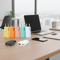 Dernier chargeur GaN rapide USB-C PD 30W fin et léger avec 2 ports pour ordinateur portable, prise UE