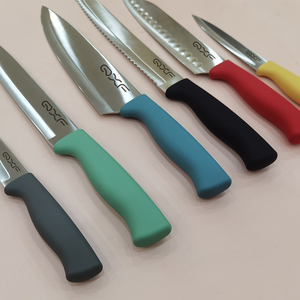 <span class=keywords><strong>Cocina</strong></span> <span class=keywords><strong>de</strong></span> diseño colorido diseño <span class=keywords><strong>de</strong></span> mango <span class=keywords><strong>de</strong></span> plástico <span class=keywords><strong>de</strong></span> cuchillo <span class=keywords><strong>de</strong></span> <span class=keywords><strong>cocina</strong></span> conjunto con vaina cubierta - Product Image 3