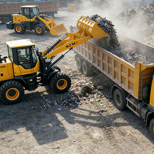 Wheel <span class=keywords><strong>Loader</strong></span> Artikulasi Tugas Berat 3 Ton 5 Ton Baru, Mesin Diesel Bertenaga Kuat untuk Lokasi Konstruksi dan Tambang - Product Image 3