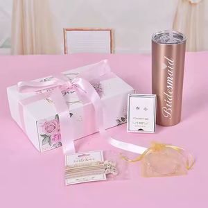 Phù Dâu Đề Nghị Hộp Quà Tặng 600Ml Skinny Thép Không Gỉ Chai Nước Cách Điện Phích Bình Tạo nên Gương Vớ Tuyệt Vời - Product Image 3