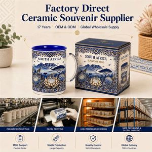 Tasses en céramique souvenirs touristiques d'Afrique du <span class=keywords><strong>Sud</strong></span>, motif floral, montagne, faune, pour café, lait, mug, personnalisation OEM ODM, vente en gros - Product Image 6