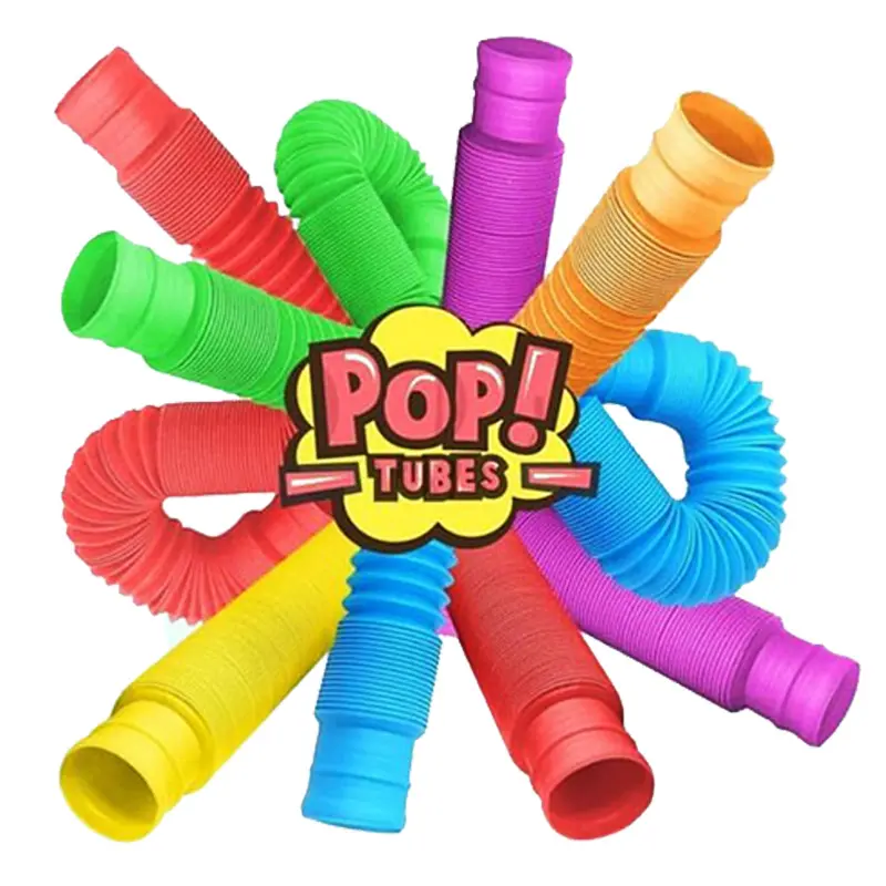 Tabung Pop Mainan Sensorik Fidget Pelepas Stres Kit Keterampilan Motorik Halus Mainan Balita Mainan Anak-anak Mainan Pendidikan Set Pembelajaran