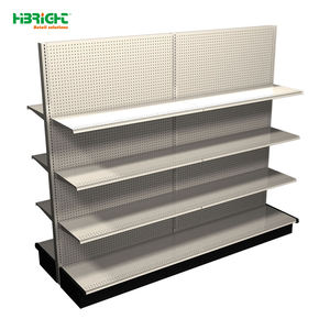 Étagère de supermarché en métal de conception nouvelle, légère, avec panneau de grille au dos, autoportante - Product Image 5