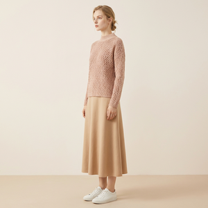 Pull en cachemire et <span class=keywords><strong>laine</strong></span> mélangée pour femme, tricot ajouré texturé, manches longues, pull en cachemire et <span class=keywords><strong>laine</strong></span> pour femme - Product Image 3