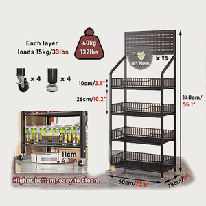 Kim loại snack hiển thị thực phẩm <span class=keywords><strong>Rack</strong></span> OEM Gia vị hiển thị giá siêu thị thiết bị thức ăn cho chó kệ trưng bày - Product Image 3