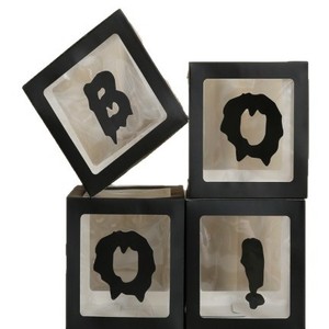 Decorazioni per Feste di Halloween: Palloncini Quadrati, Ornamenti Creativi, Fantasmi, Pipistrelli, Scatole 3D a Forma di Testa di Zucca - Product Image 6