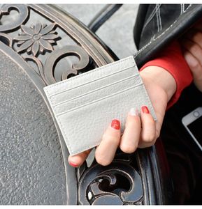 <strong>Credit</strong> <strong>Card</strong> Holder Pocket <strong>Wallets</strong> Small Genuine Leather Minimalist Slim Fashion <strong>Men</strong> Women Customized Logo Short Unisex Open - Product Image 3