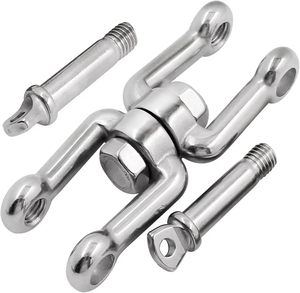 Đánh bóng 316 Marine lớp thép không gỉ xoay thuyền Neo Chuỗi nối đôi còng Hàm Hàm Hàm 1/4 5/16 3/8 1/2 inch kích cỡ - Product Image 3