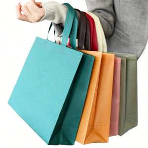 Sac de courses en tissu non tissé, écologique, réutilisable, avec poignées, pour la promotion - Product Image 1