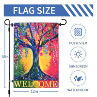 Drapeau de jardin personnalisé en gros, brodé, USA 250ème Anniversaire, patriotique, en nylon, mini drapeau militaire de fête, exportateur