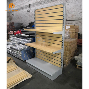 Tùy Chỉnh Cửa Hàng Bán Lẻ Tầng Bằng Gỗ Giày Hiển Thị Đứng/<span class=keywords><strong>Mdf</strong></span> Slatwall Hiển Thị Rack/Double Sided Slatwall Hiển Thị - Product Image 2
