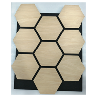 Panneaux muraux hexagonaux magiques, panneaux muraux insonorisants avec différentes couleurs, panneaux acoustiques en bois modernes