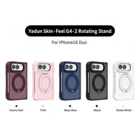 Support de téléphone rotatif à 360° pour iPhone Duo avec anneau magnétique intégré, support de bureau mains libres pour visionnage multimédia, étui pour lunettes Duo