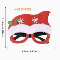 Lunettes de Noël à montures rouges avec bois de cerf marron, best-seller, décorations de Noël, fournitures de fête pour enfants, articles de Noël