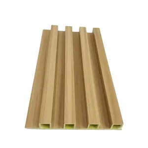价格便宜的装饰房屋建筑材料经济型木纹WPC墙板